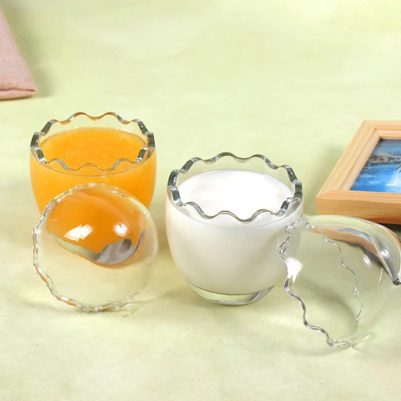 Чайная Чашка Из Яичной Скорлупы Для Пудинга Стеклянный Поднос Без BPA Мороженого