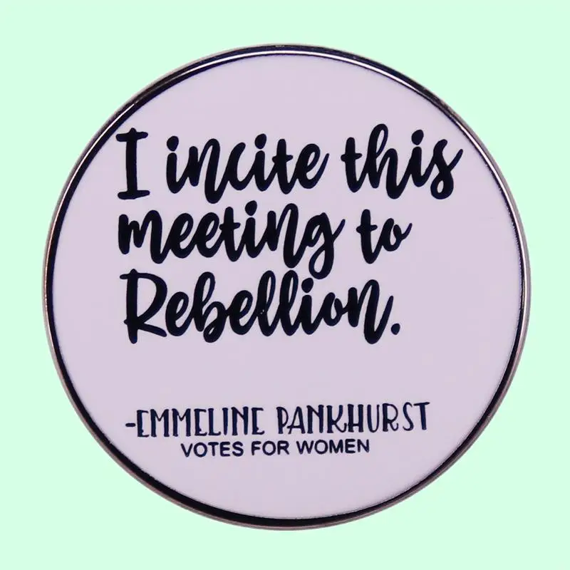 

Emmeline Quotes Pin Brooch Vote for Women Brooch Badge Enamel Pin Wrap Clothing Lapel Brooch Exquisite Badge Fashion Jewelry