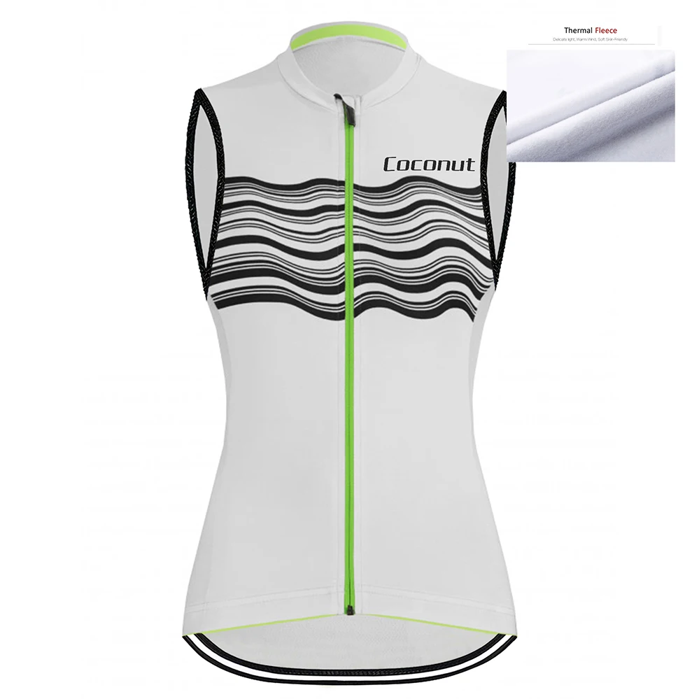 

Women's Winter Thermal Fleece Cycling Jersey Bicycle Team Bike Cycling Sleeveless Warm Vest Sportswear Premium Quick Dry Tops