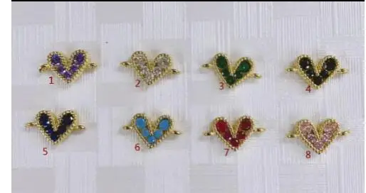 

Новое Золотое эмалированное сердце для женщин, 2 шт., ожерелье ручной работы «сделай сам», ювелирные изделия, оптовая продажа fdg54