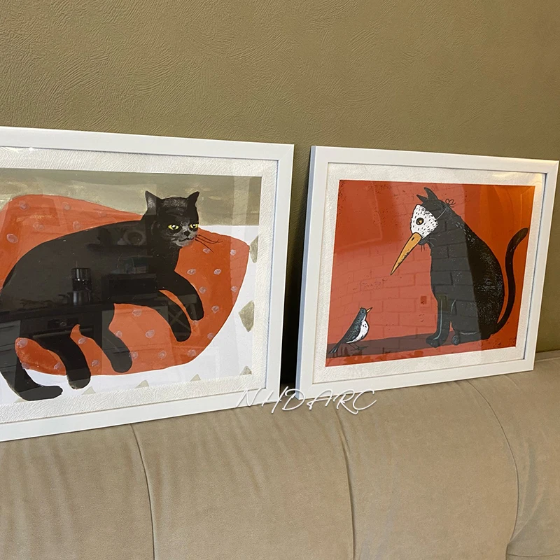 Настенная живопись на холсте постеры картины ретро красная винтажная птица