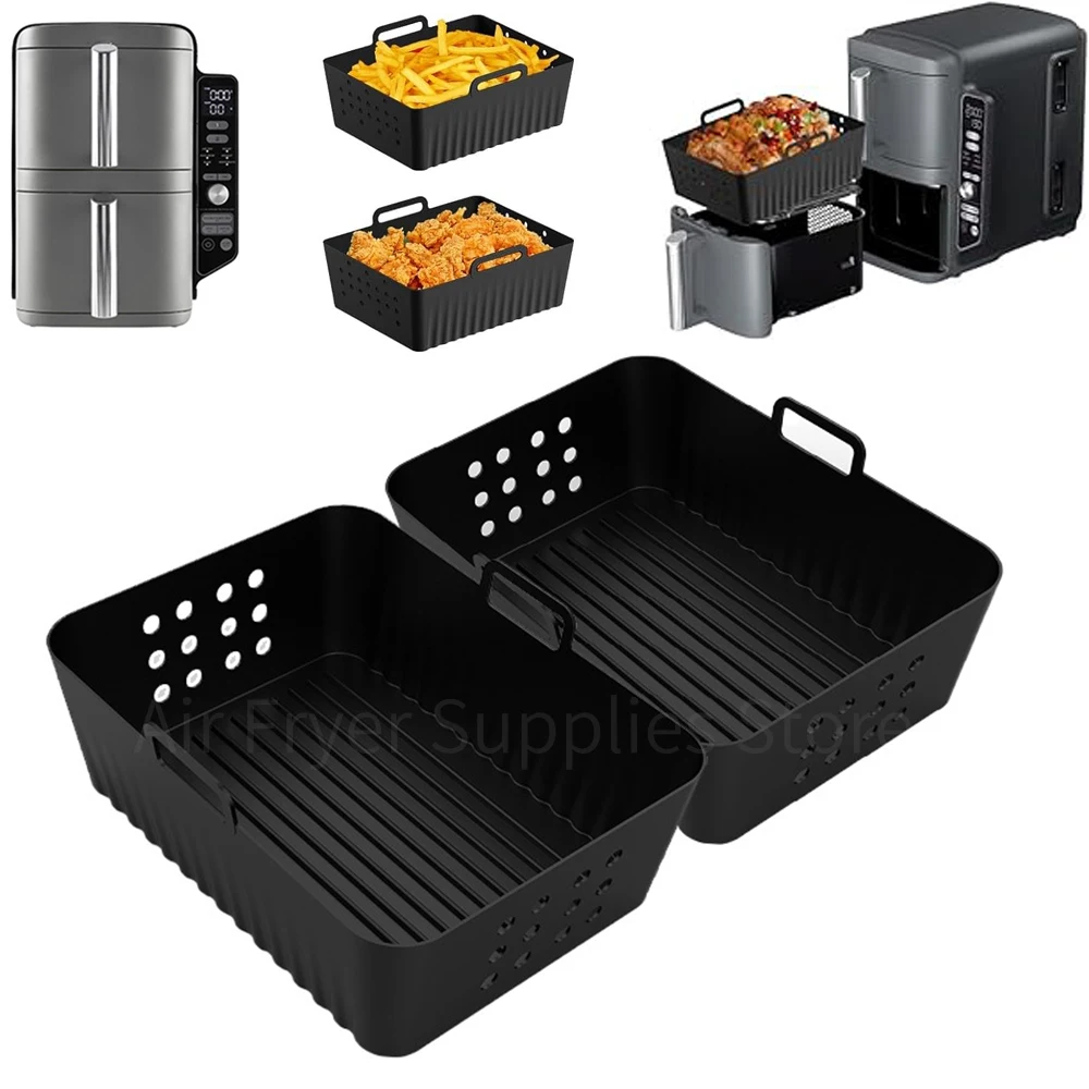 Силиконовая фритюрница для Ninja SL401 2 шт. двойная корзина XL многоразовые подкладки