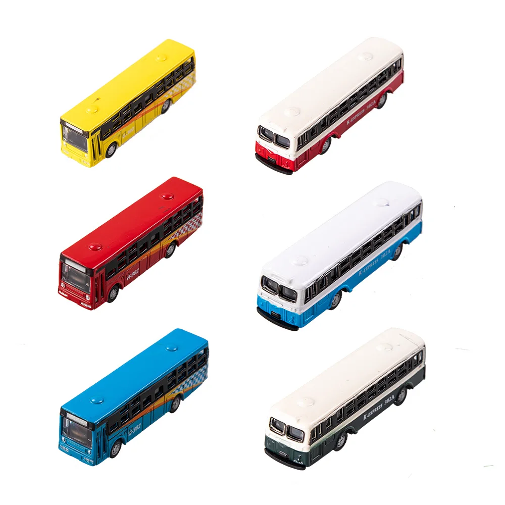 

2PCS N Scale 1/150 Metal Miniature Model Bus For Garden /Railway/Railroad/Train Layout/Toy DIY
