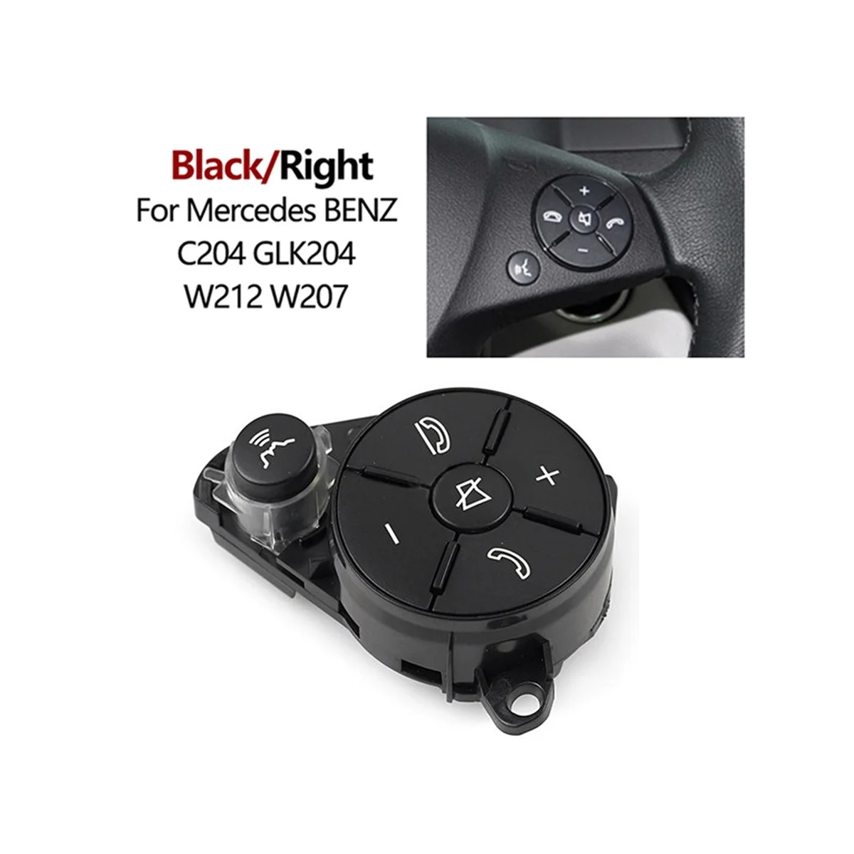 Накладки на кнопки рулевого колеса для Mercedes Benz C E GLK Cl W204 W212 X204 20482103519107 левая