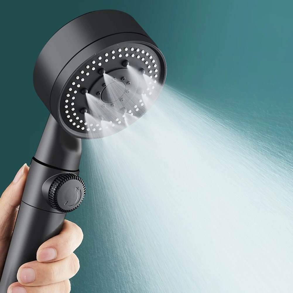 

High Quality 5 Mode Adjustable High Pressure Shower Head Spray Handheld Water Saving For Water Heater Bathroom Tool Accessories
