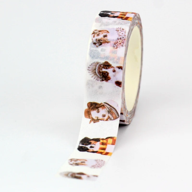 

Декоративная лента GREATHOPE WASHI TAPE с собаками 10 м