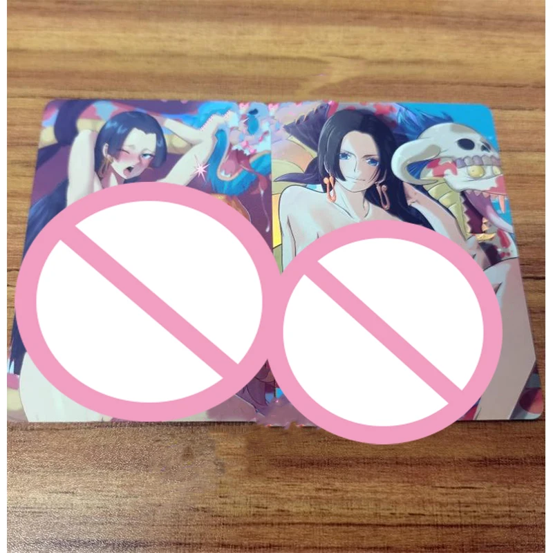 

Anime One Piece Rare Craft Flash Card Boa Hancock 2Pc 3D Art Collection Game Toy Solitaire Christmas Birthday Gift