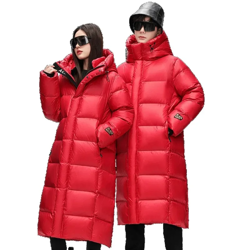 Дизайнерская одежда мужская Роскошная длинная пуховая куртка с капюшоном