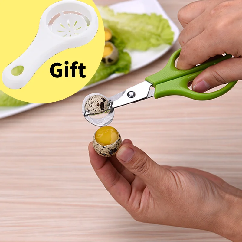 

Egg Scissors Stainless Steel Quail Egg Scissor Opener Raw Egg Open Blade Clipper Creative Tools Set for Kitchen Accessories