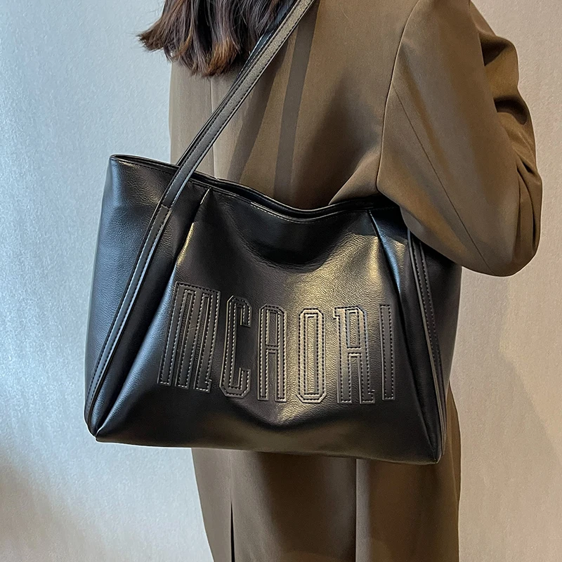 

Fashion High Capacity Ladies Shopper Tote Bag Stylish All Match Hot Sale Handbag New Trendy Letter Print Big Size Top Handle Bag