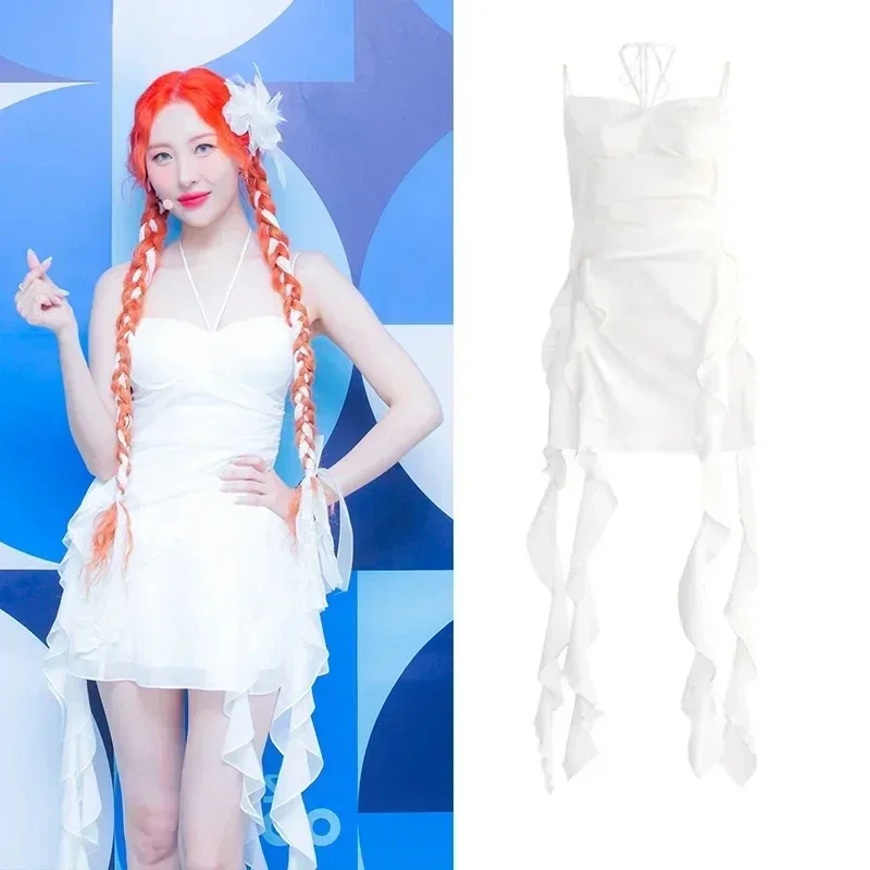 Kpop Корейская певица Джаз танцевальная одежда для ночного клуба женское белое