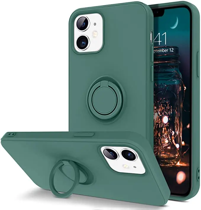 

Phone Case For Huawei Y7P Y7A Y9S Y9 Y6S Y5 Y6P Y5P Y8P Y6 Y7 Y8S Y9A Prime 2020 2019 Liquid Silicon Ring Holder Bracket Cover