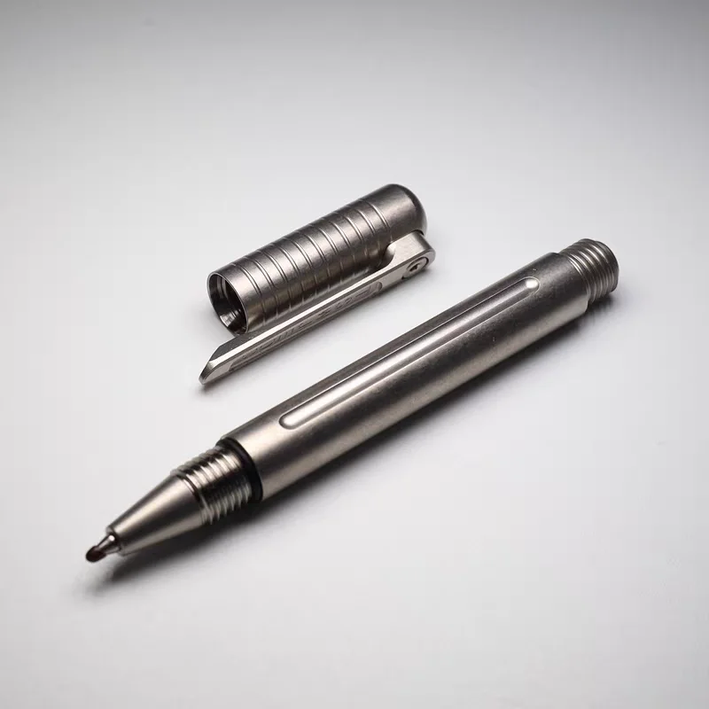 Титановая ручка TC4 EDC, мини-ручка со спиральным поворотом и карманным зажимом, тактическая металлическая шариковая ручка для письма на открытом воздухе и выживания G (art.: 3920d2fa922cd) - 3920d2fa922cd