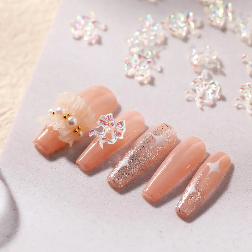 

50 Pcs Nail Decor Delicate Great Stickiness Fashion Nail Art Creative 3D Effect Manicure Decor