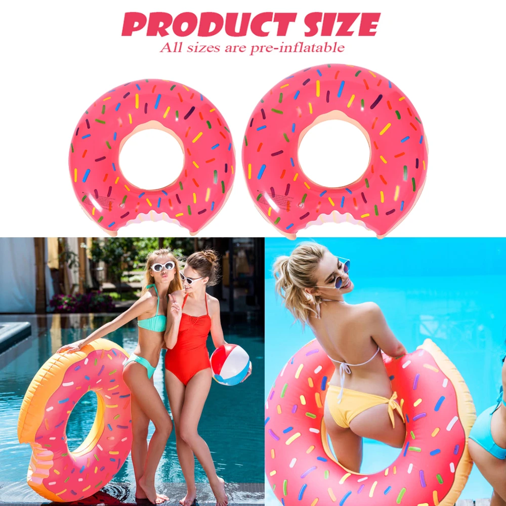 

Inflatable Donut Swimming Ring for Pool Float Mattress Swimming Pool Thickened PVC Summer Floating Ring Seat Toys