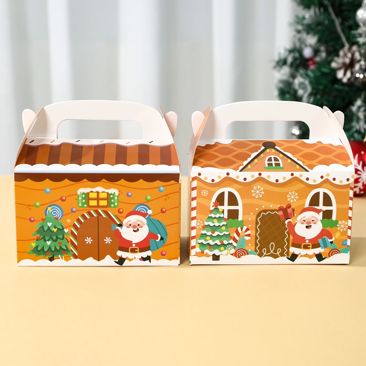 Рождественский дом чемодан Рождество Санта-Клаус конфеты коробка для дома 2024 с