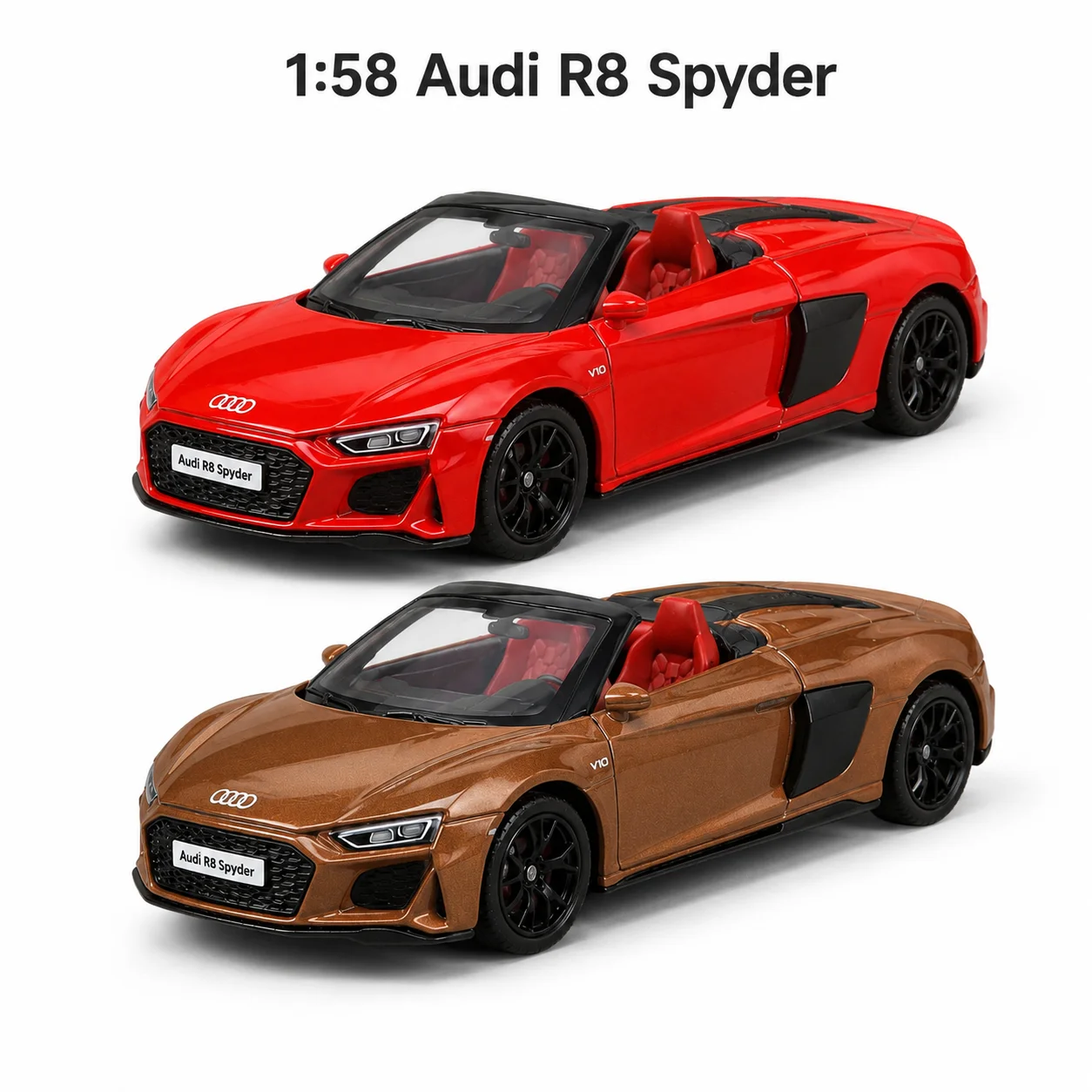 Миниатюрная модель Audi R8 Spyder Convertible 158, коллекционная машинка из металлического сплава CCA, с вращающимися колесами, для демонстрации, подарок для парня (art.: 3920dbbaf2d7a) - 3920dbbaf2d7a