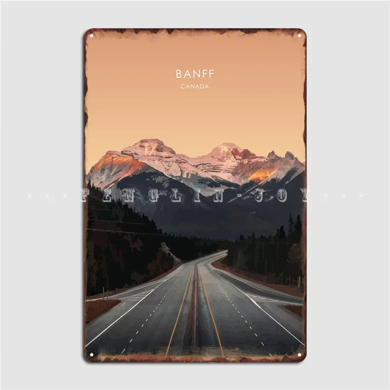 

Художественный постер с металлической табличкой в стиле ретро