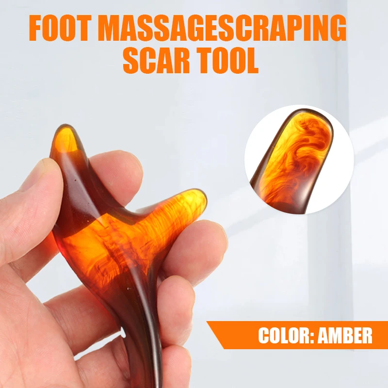 

1/3PCS Amber Resin Wax Triangle Foot Massage GuaSha Scarping Tool Feet Relaxing Acupuncture Shiatsu Foot Care Health Care
