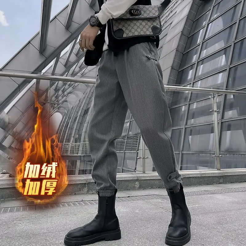 

Мужские повседневные брюки, спортивные брюки, осенние брюки Harun, драпированные, индивидуальные и универсальные тренды, леггинсы и маленькие костюмы