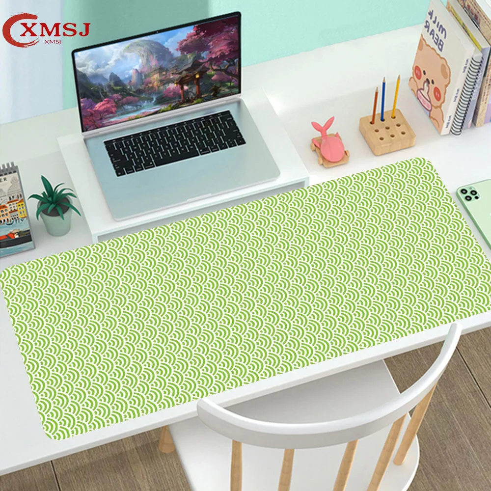 

Japanese wave art texture mouse pad large game player laptop non-slip mouse pad soft glue office supplies home carpet XXL40x90