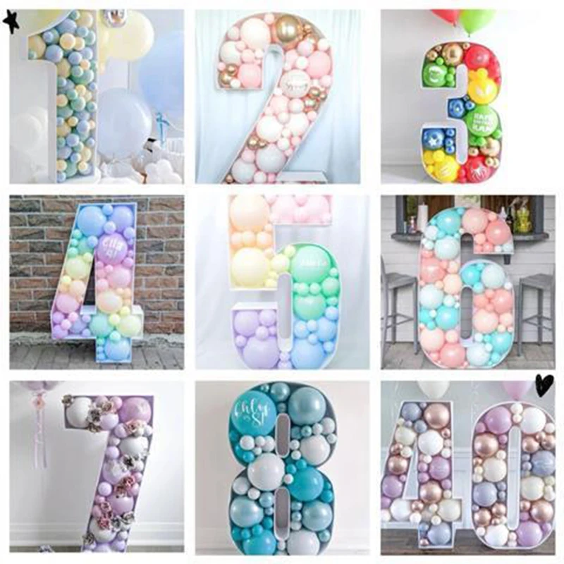 

Big Giant Number Alphabet Mosaic Frame Balloons Birthday Anniversary Wedding Party Background Diy Balloon Holder