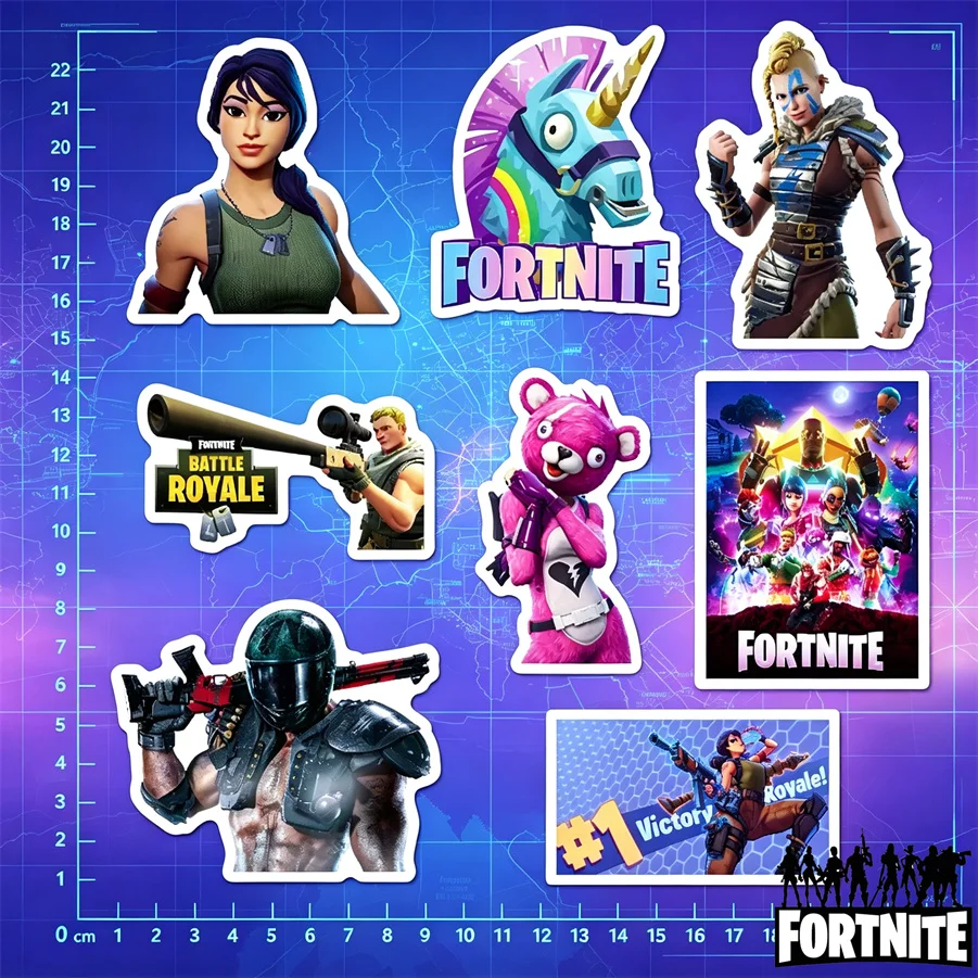 Оригинальные игровые наклейки Fortnite, водонепроницаемые виниловые наклейки для ноутбуков, чемоданов, чехлов для телефонов, наклейки для скейтбордов, игрушки (art.: 3920dc6f0d7bf) - 3920dc6f0d7bf