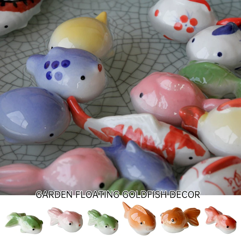 

1/4pcs Ceramic Mini Floating Fish Tank Aquarium Accessories Home Decor Chinese Ceramic Ornament Creative Micro Landscape Gift