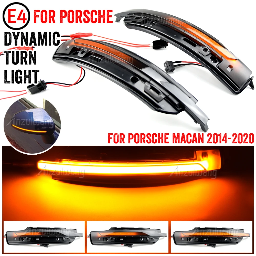 

For Porsche Macan Dynamic Sequential LED Side Mirror Blinker Light Turn Signal Lamp 2014 2015 2016 2017 2018 2019 2020