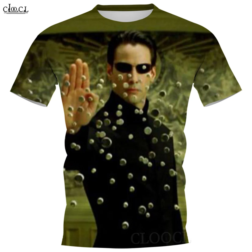 Мужская футболка CLOOCL с принтом матрицы 3D графика женские футболки коротким