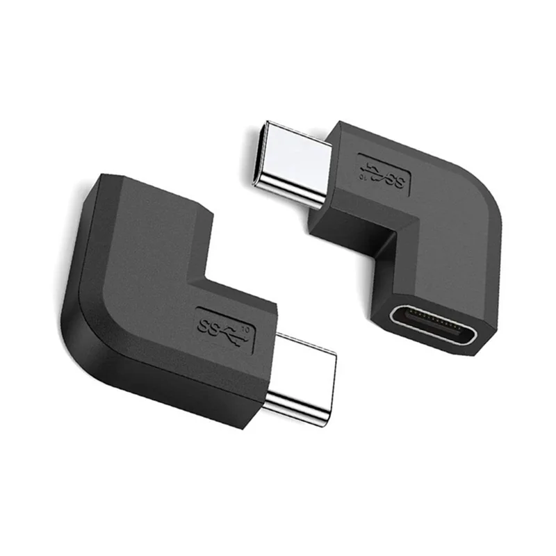 Адаптер под прямым углом 90 градусов USB 3. 0 Type C штырь-гнездо 2 шт