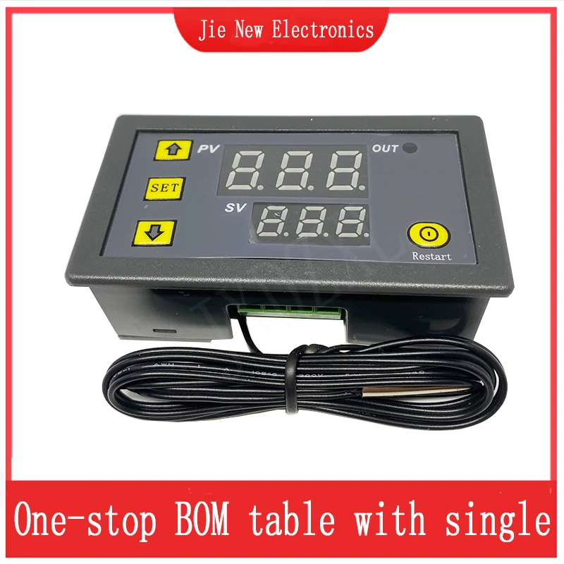 

Цифровой регулятор температуры W3230, цифровой термостат с дисплеем для контроля температуры и охлаждения, 12 В, 24 В