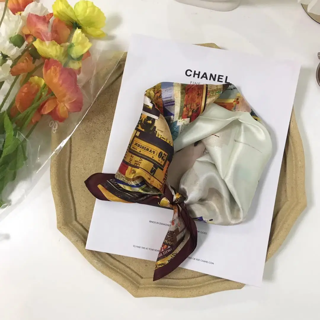 

Square 100% Real Silk Scarf Women Bufanda 2022 Shawls Wraps for Lady Neckerchief Natural Foulard Femme Bandana Scarves Pashmina