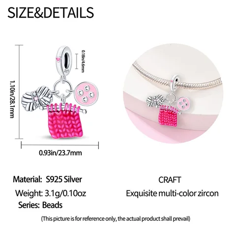 Оригинальный 100% натуральный стерлингового серебра 925 пробы, костюм мастер, кулон, подходит для браслета, сделай сам, подвеска для женщин, ювелирные изделия, модный подарок