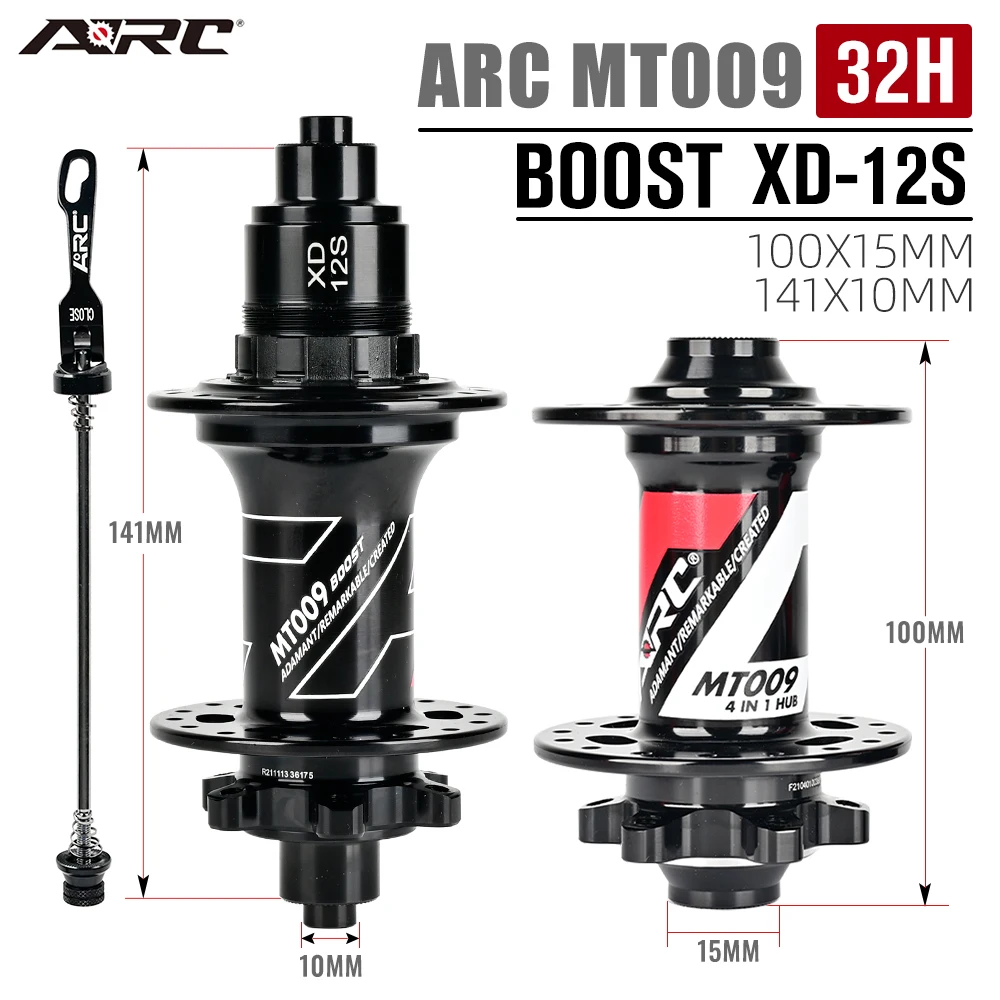 Ступица для горного велосипеда ARC BOOST 141x10 мм ступица с 4 подшипниками 6 отверстиями