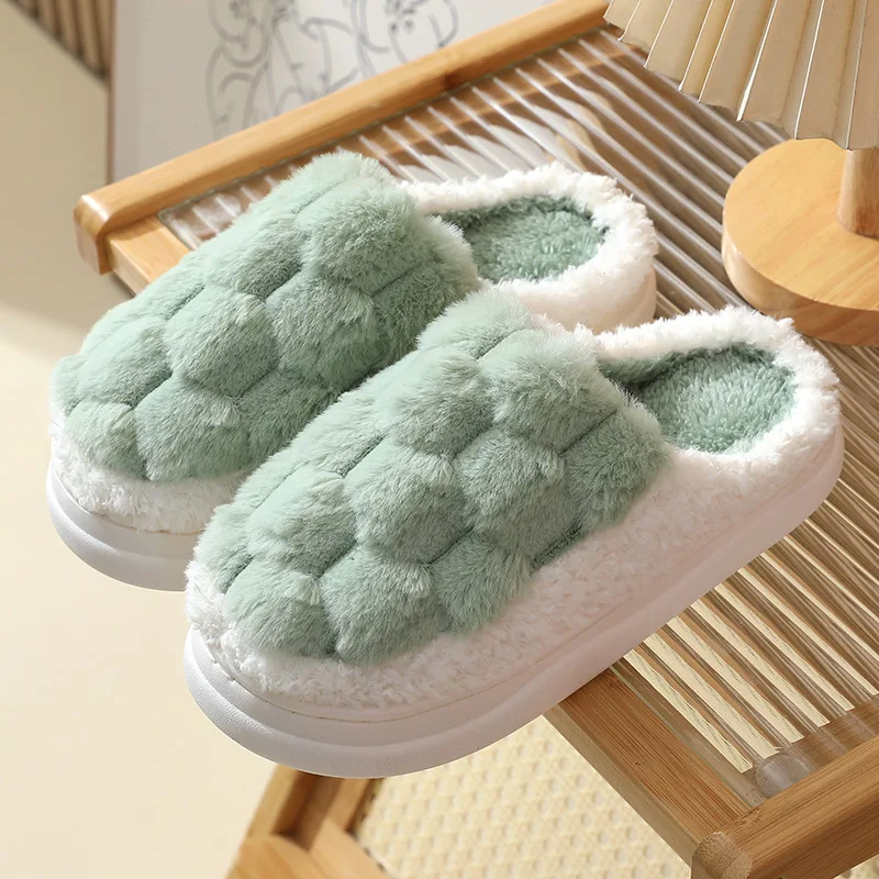 

Теплые хлопковые шлепанцы для мужчин и женщин, домашние износостойкие Нескользящие, домашние тапочки, симпатичная мягкая обувь для пар, домашние тапочки