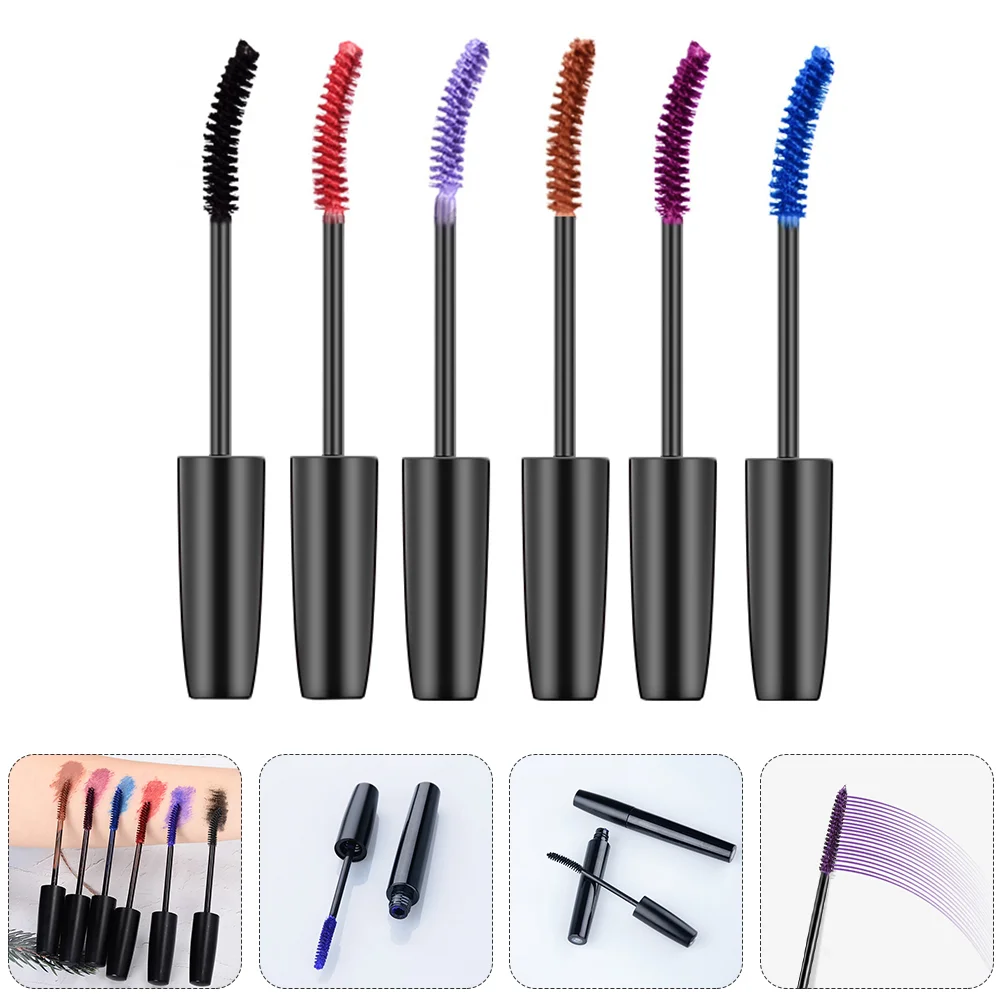 

6pcs Makeup Waterproof Eyelash Makeup Tool Lash Mascara Colorful Mascara