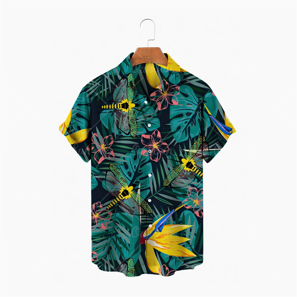 

Unisex Summer 3d Leaves Hd Print Men's Shirt Hawaiian Shirt Men Women Loose Tops Retro Shirts For Men Beach Cuban Collar Shirts