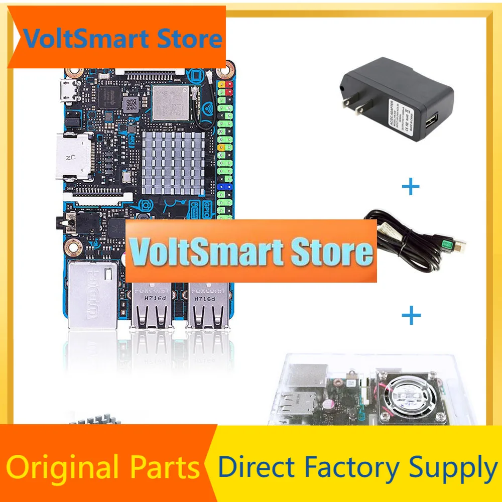 Фото Плата VoltSASUS SBC Tinker Board S с процессором RK3288 SoC 1.8 ГГц, четырехъядерным ЦП, графическим процессором Mali-T764 600 МГц, 2 ГБ LPDDR3 и 16 ГБ EMMC TinkerboardS. №1