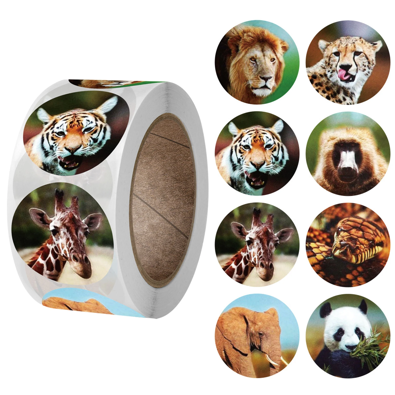 

500 листов/рулон, детские наклейки в виде животных