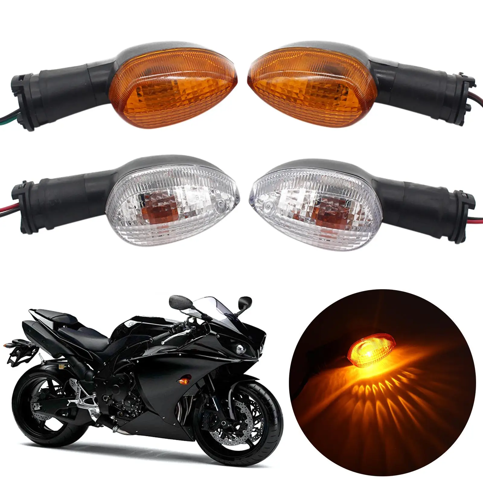 1 пара индикаторных ламп для мотоцикла 12 В индикаторная лампа FZ-6S Fazer 2004 простые в
