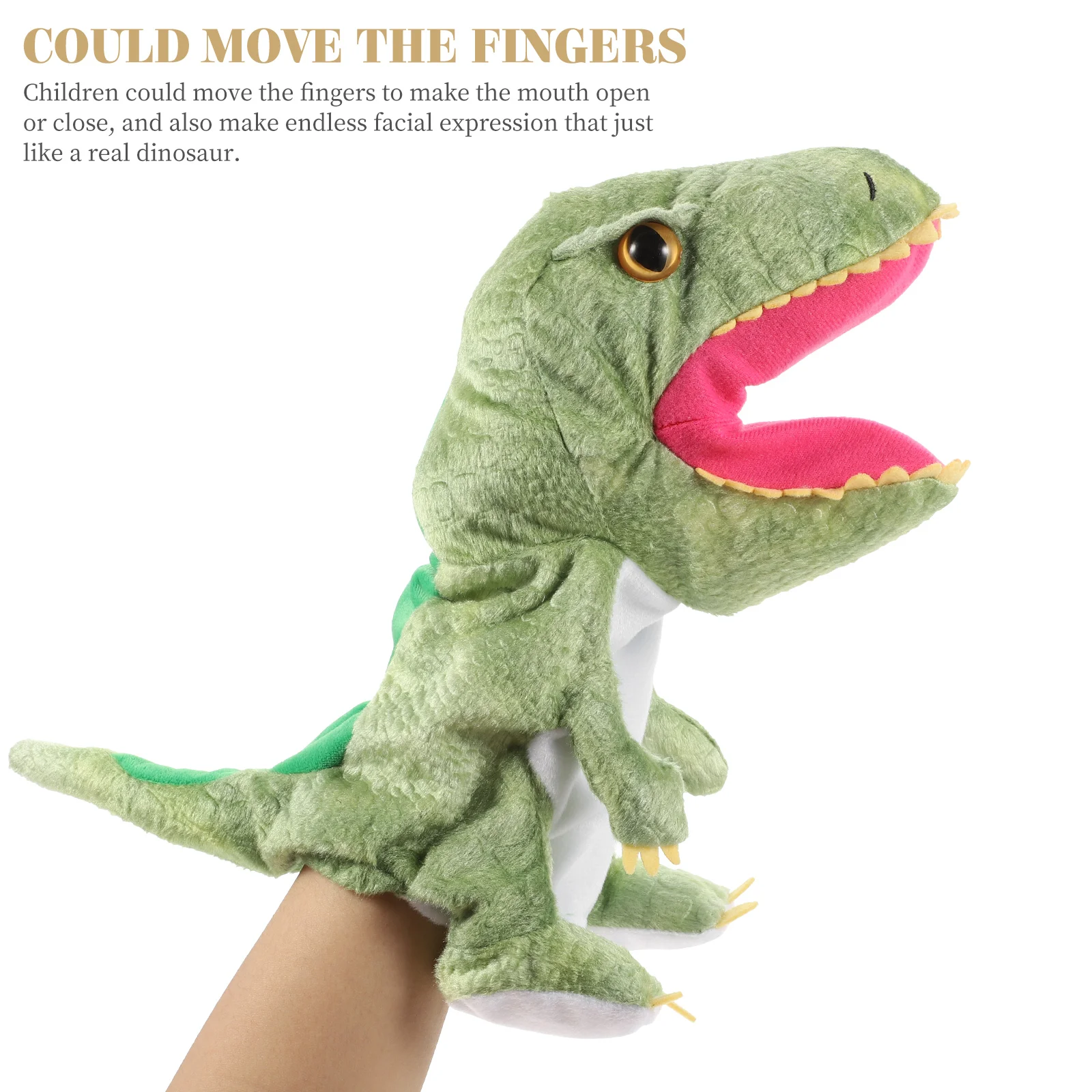 

Soft Animal Finger Toys Dinosaur Hand Puppet Plush Animals Tyrannosaurus Biting