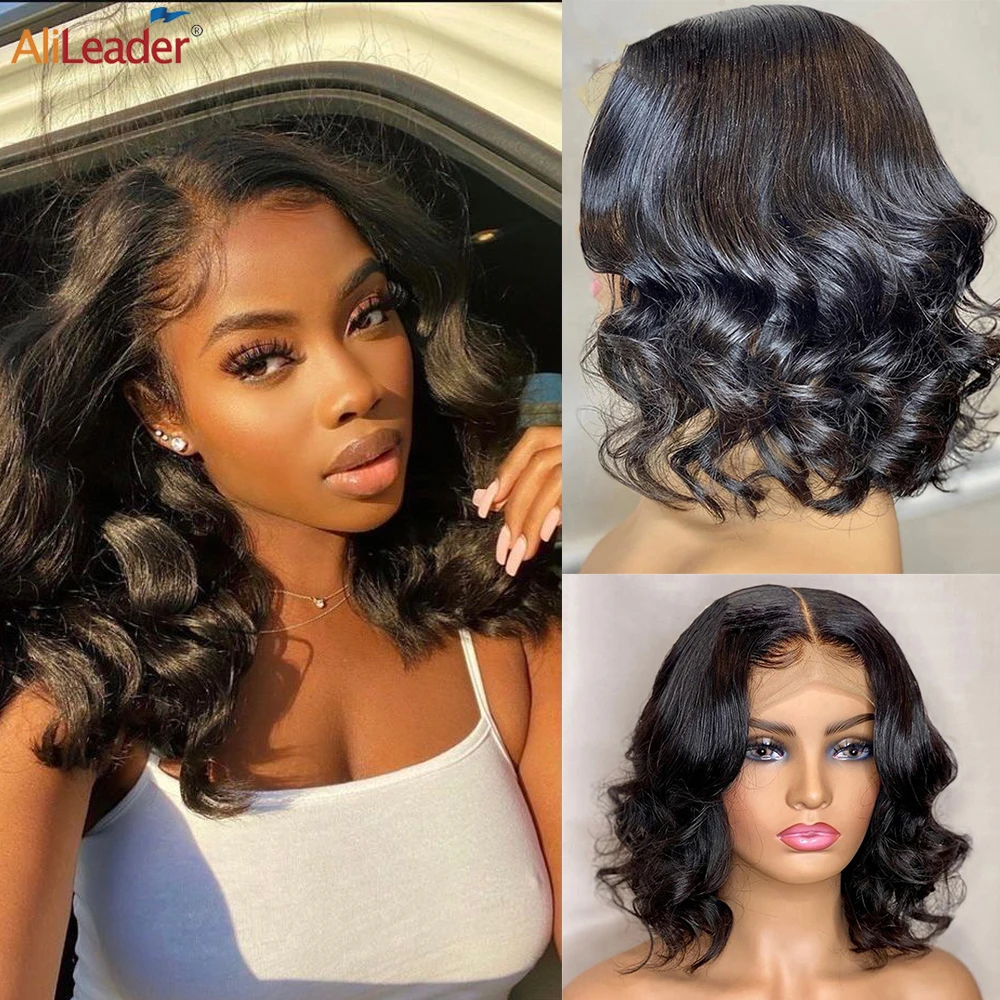

Black Women's Bob Wigs Short Curly Lace Front Wig High Quality Heat Resistant Synthetic Body Wave Blonde Cosplay Wig