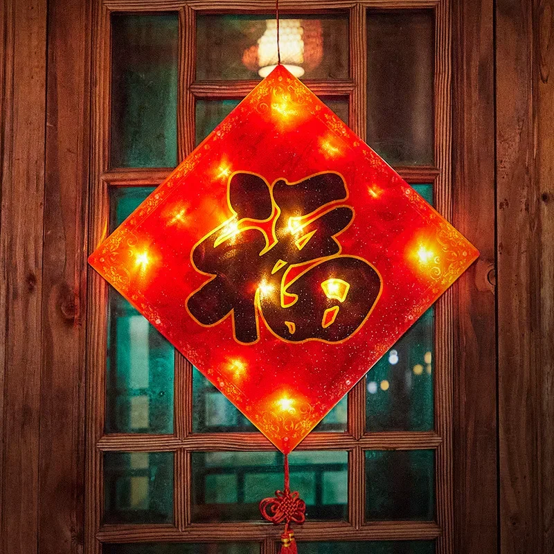 

Светодиодные Подвесные Светильники На Присосках С Питанием От Батареек Для Украшения Окон И Дверей На Китайский Новый Год И П...