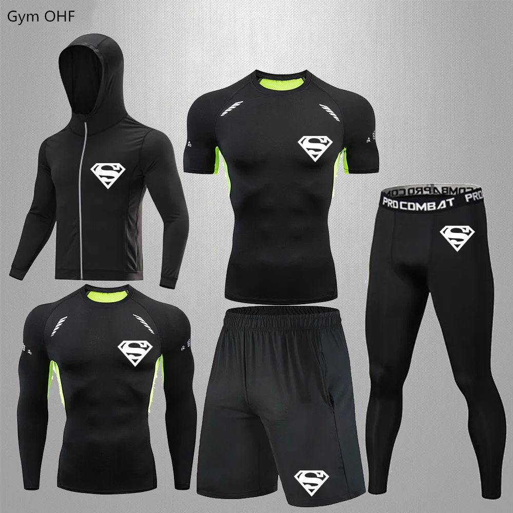 

MMA,Ropa deportiva de compresión para hombre,chándal de entrenamiento para correr y deportes, gimnasio,de secado rápido, xxxl