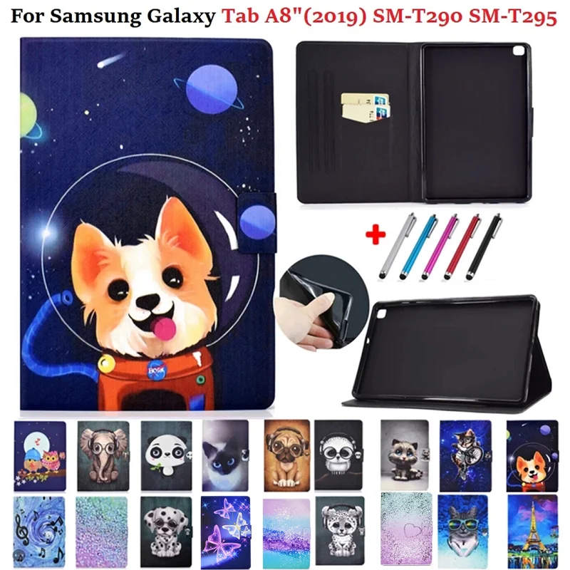 

Чехол для планшета Samsung Galaxy Tab A 8,0 2019 8 дюймов SM-T295 T290 T297 защитный чехол из искусственной кожи Fundas Coque Tab A 8 A8