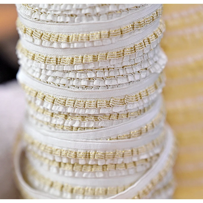 Эластичный кружевной трим 12 мм полиэстер/нейлон 5 ярдов