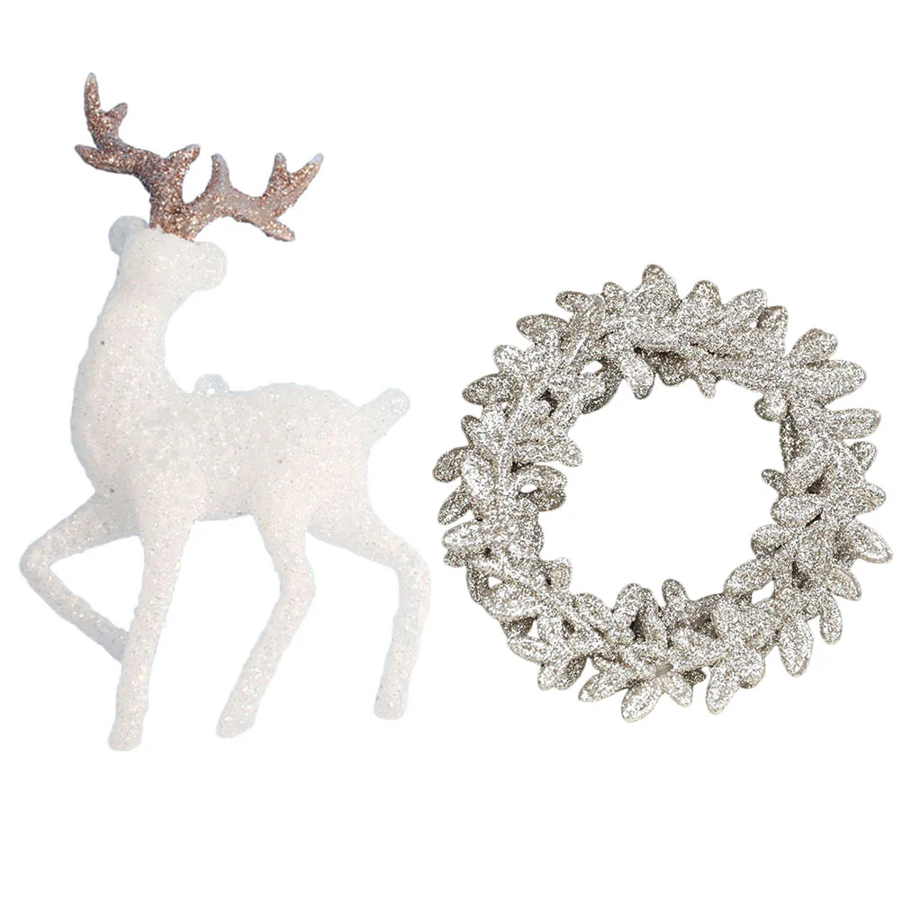 

Christmas Miniatures Cake Deer Party Ornament Craft Reindeer Favor Ornaments Decorxmas Decoration Wreath Giftkid Lovely Topper