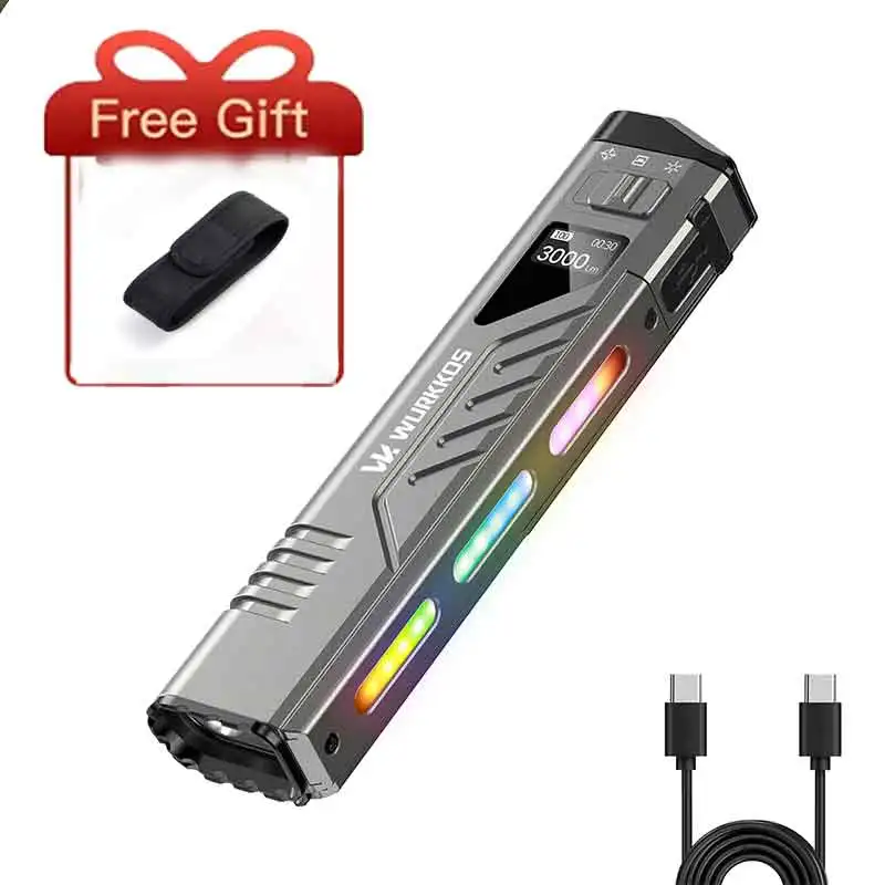 

WURKKOS TD11 алюминиевый тактический фонарь 3000lm