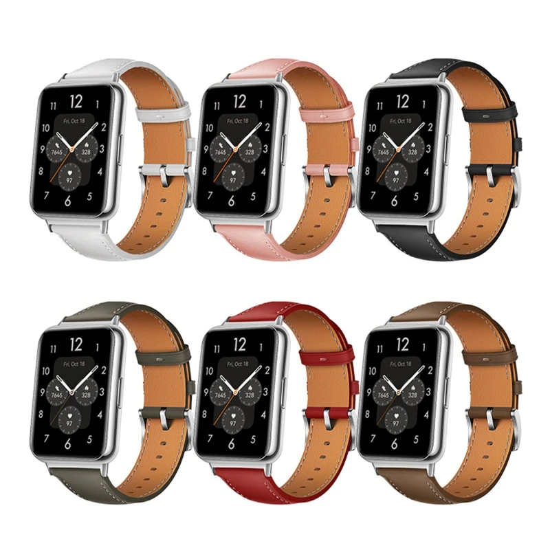 

Ремешок из искусственной кожи совместим с HuaweiWatch Fit 2, сменный Браслет для часов, спортивный ремешок, водонепроницаемая петля